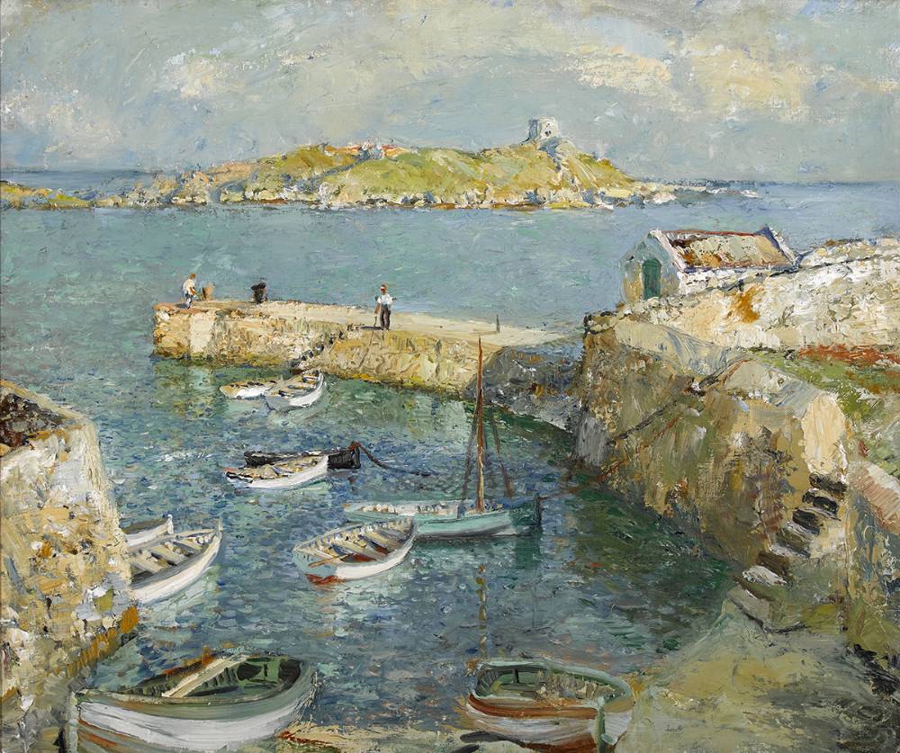 DALKEY ISLAND FROM COLIEMORE HARBOUR, COUNTY DUBLIN by Terence John McCaw sold for 8,000 at Whyte's Auctions