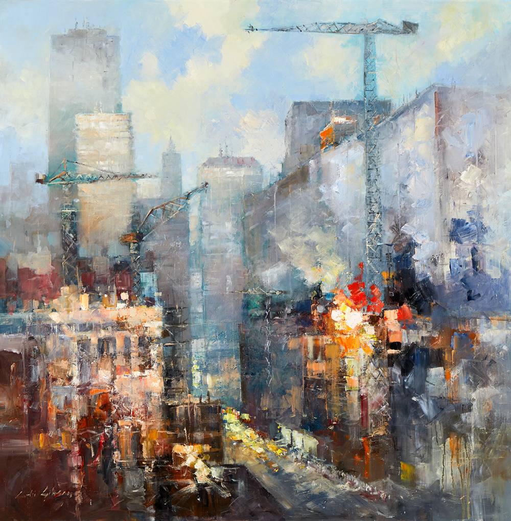 THE CITY AT WORK, NEW YORK, 2020 by Colin Gibson sold for 1,050 at Whyte's Auctions