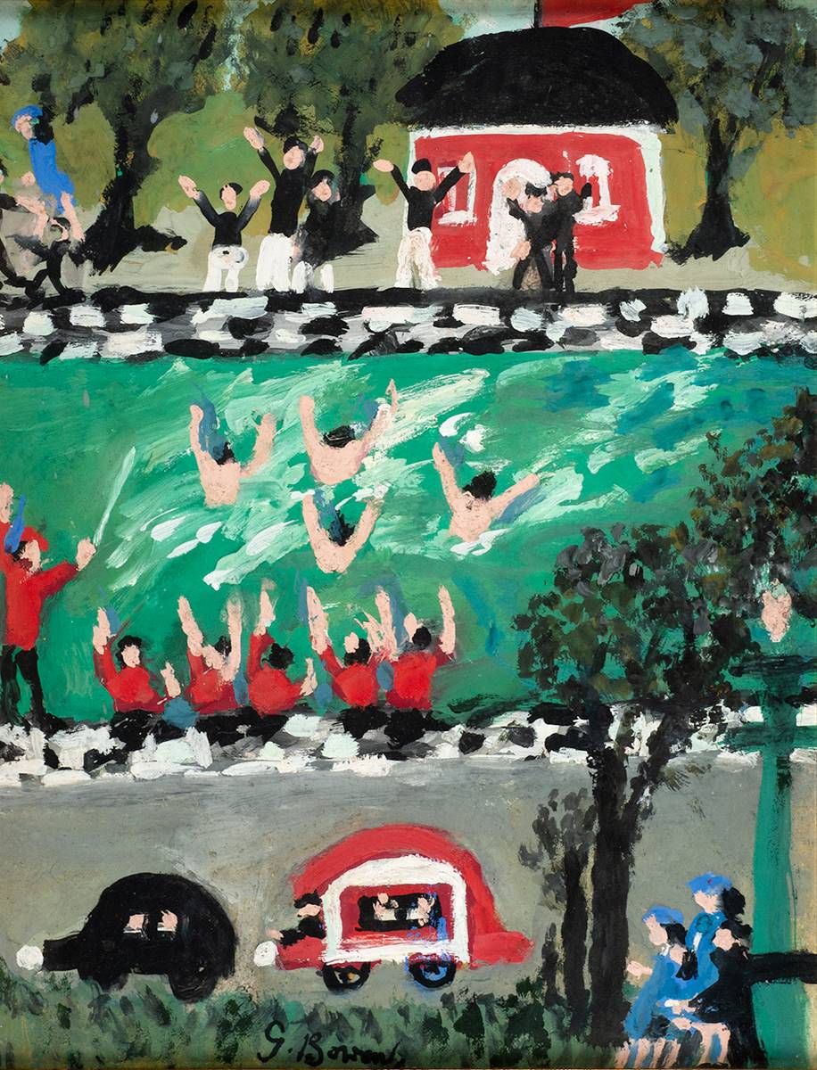SWIMMING LESSONS, 1968 by Gretta Bowen sold for 680 at Whyte's Auctions