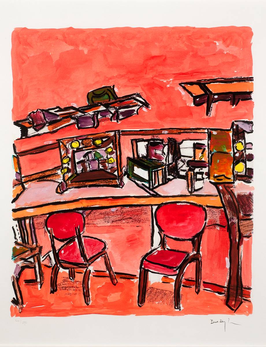 BACKSTAGE DRESSING ROOM [DRAWN BLANK SERIES] by Bob Dylan sold for 1,600 at Whyte's Auctions