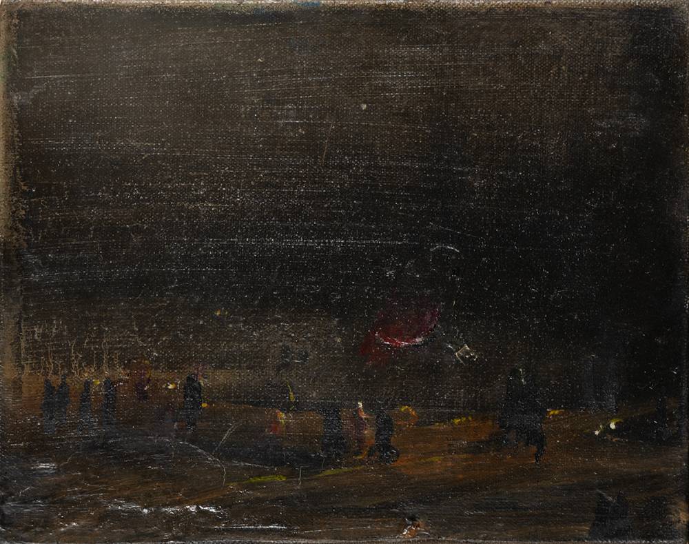 NOCTURNAL SCENE WITH FIGURES, 1997 by Elizabeth Magill sold for 420 at Whyte's Auctions
