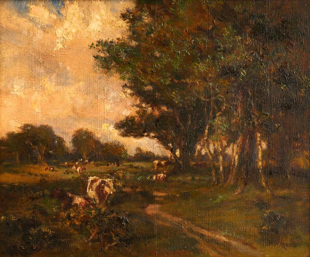 COWS IN PASTURE by Henry William Moss sold for 270 at Whyte's Auctions