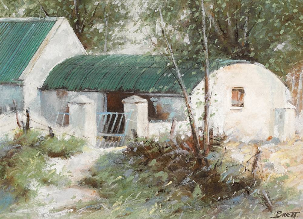 FARMYARD, CARNSORE, COUNTY WEXFORD by Michael Brett sold for 400 at Whyte's Auctions