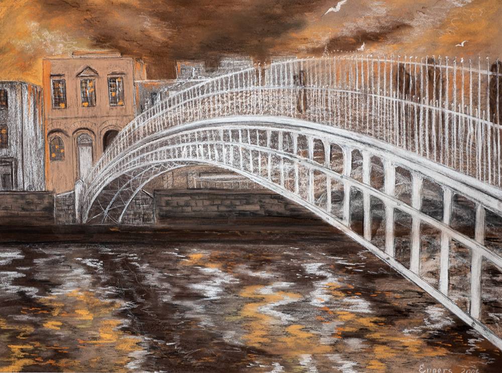 HA'PENNY BRIDGE, DUBLIN, 2006 by Valerie Enners sold for 280 at Whyte's Auctions