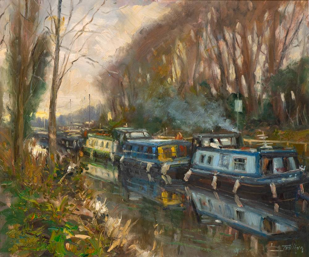 GRAND CANAL, DUBLIN by Norman Teeling (b.1944) at Whyte's Auctions