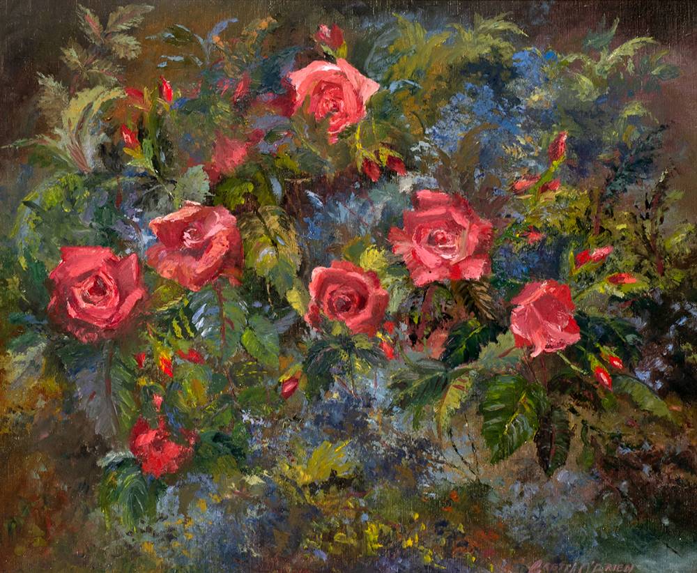 RED ROSES by Gretta O'Brien sold for 500 at Whyte's Auctions