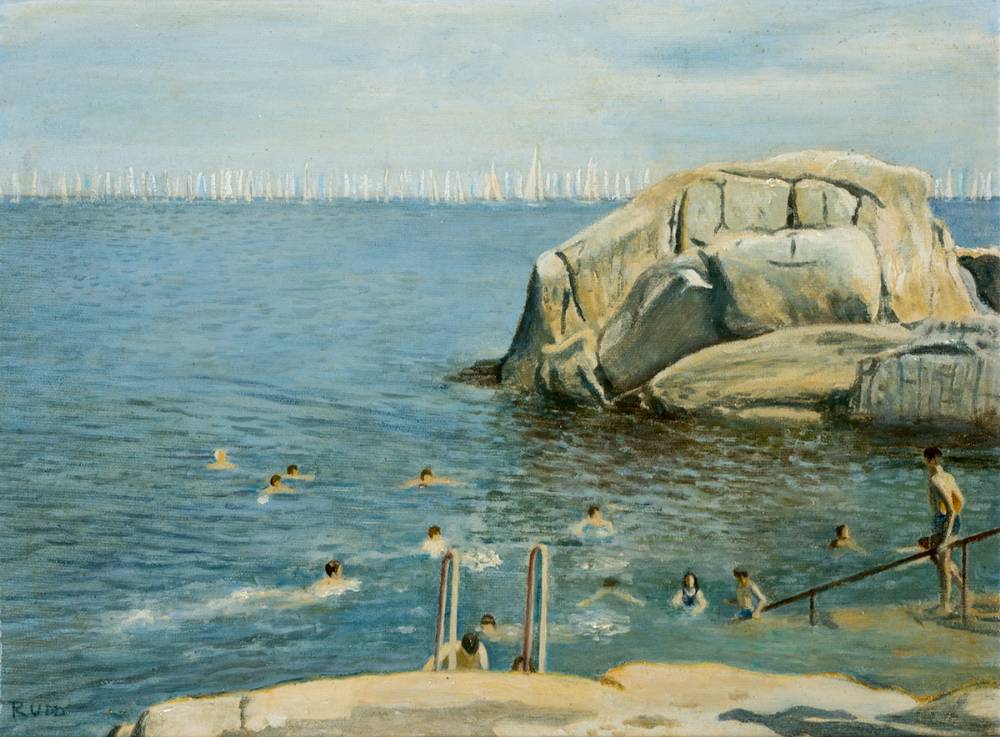 THE FORTY FOOT, SANDYCOVE, COUNTY DUBLIN by Hugh A. Rudd sold for 400 at Whyte's Auctions