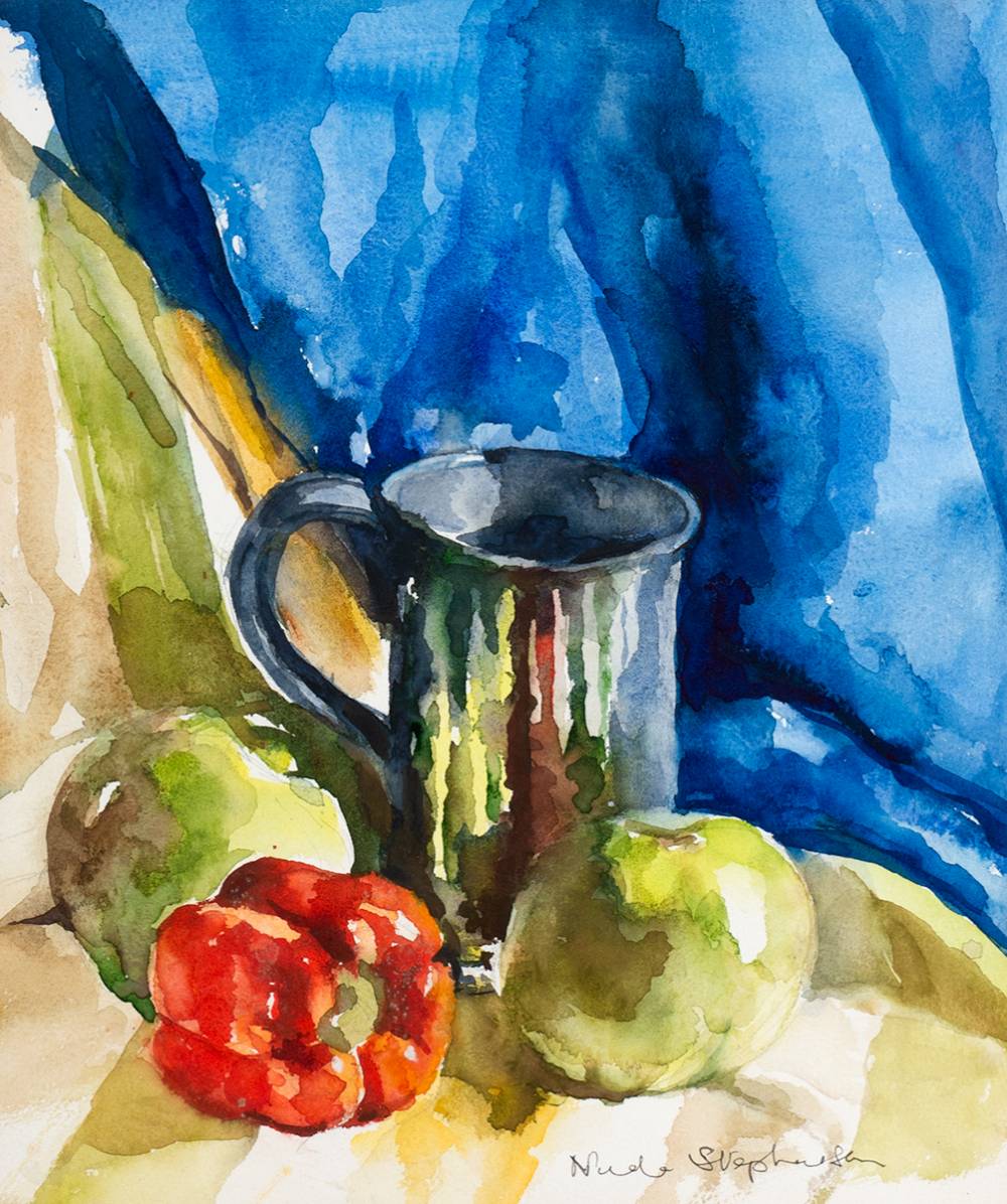 STILL LIFE WITH PEPPERS by Nuala Stephenson sold for 120 at Whyte's Auctions