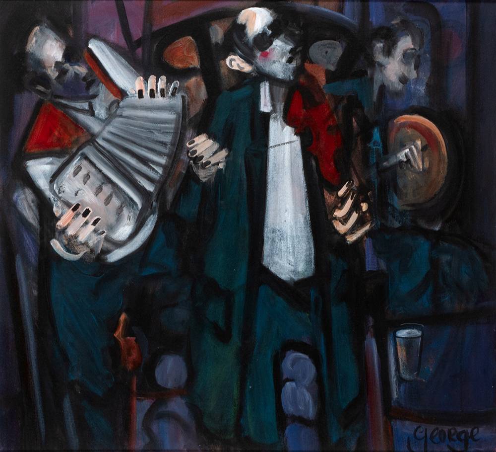 MUSICIANS by George Dunne sold for 480 at Whyte's Auctions