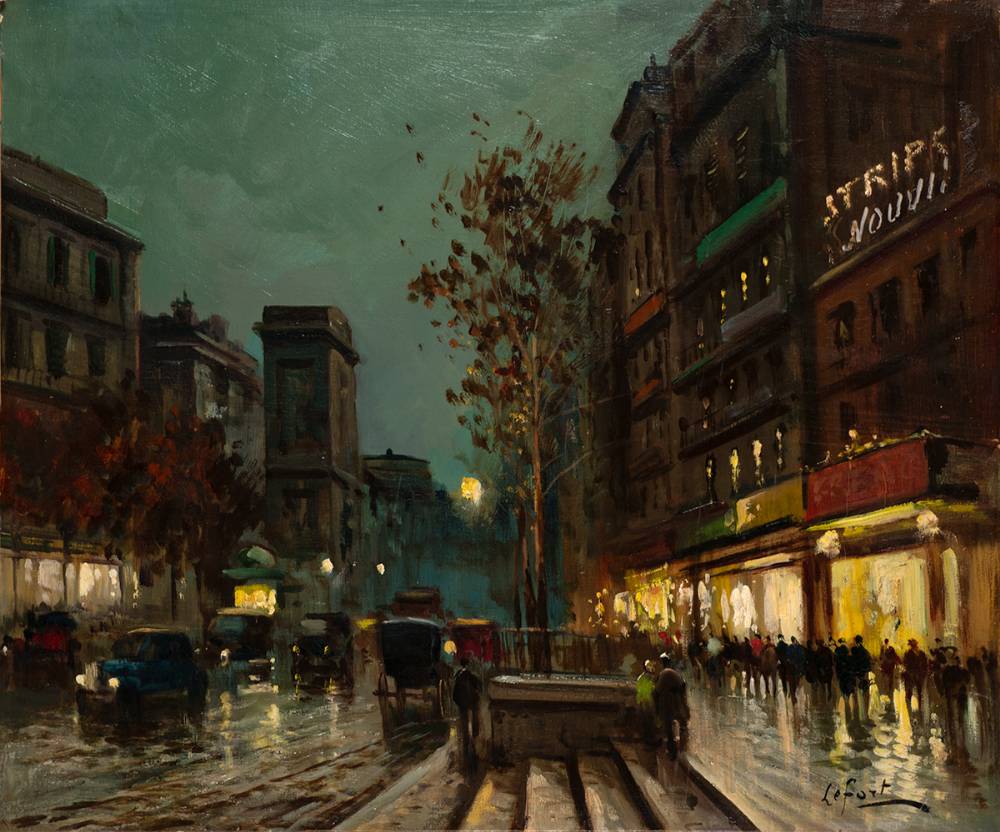 STREET SCENE by Jean Louis Lefort sold for 380 at Whyte's Auctions