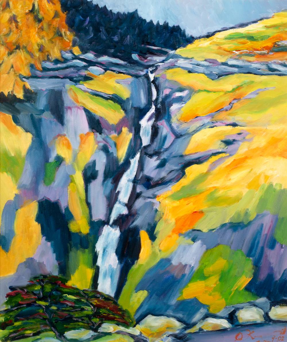 GLENMACNASS WATERFALL, COUNTY WICKLOW, 2002 by Diarmuid Kavanagh sold for 850 at Whyte's Auctions