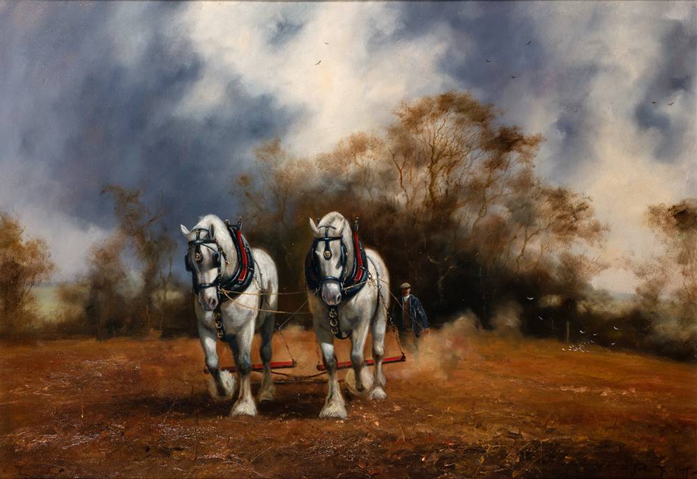 HORSES by John Trickett sold for 600 at Whyte's Auctions