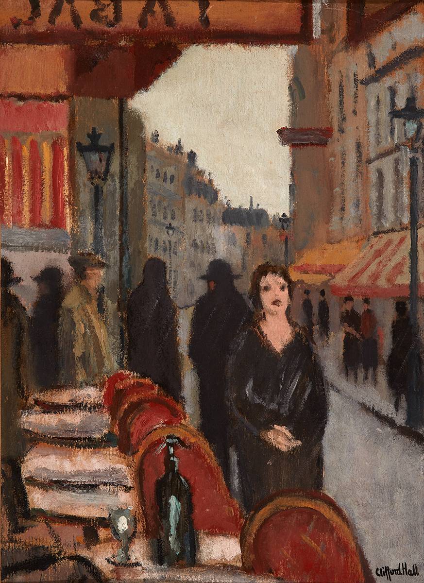RUE DES ABBESSES, MONTMARTRE, 1946 by Clifford Hall sold for 1,600 at Whyte's Auctions