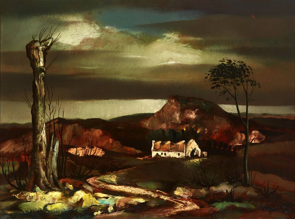 LANDSCAPE, COUNTY DOWN, c. 1955 by Daniel ONeill sold for 5,200 at Whyte's Auctions
