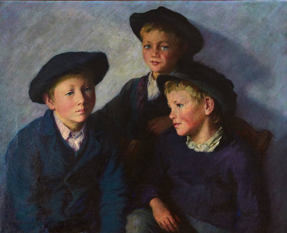 THREE OF A KIND, 1912 by Charlotte Katherine MacCausland sold for 10,000 at Whyte's Auctions