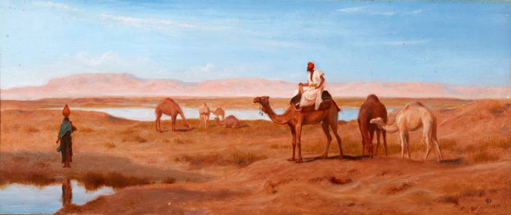 DESERT SCENE, 1892 by Frederick Goodall sold for 2,100 at Whyte's Auctions