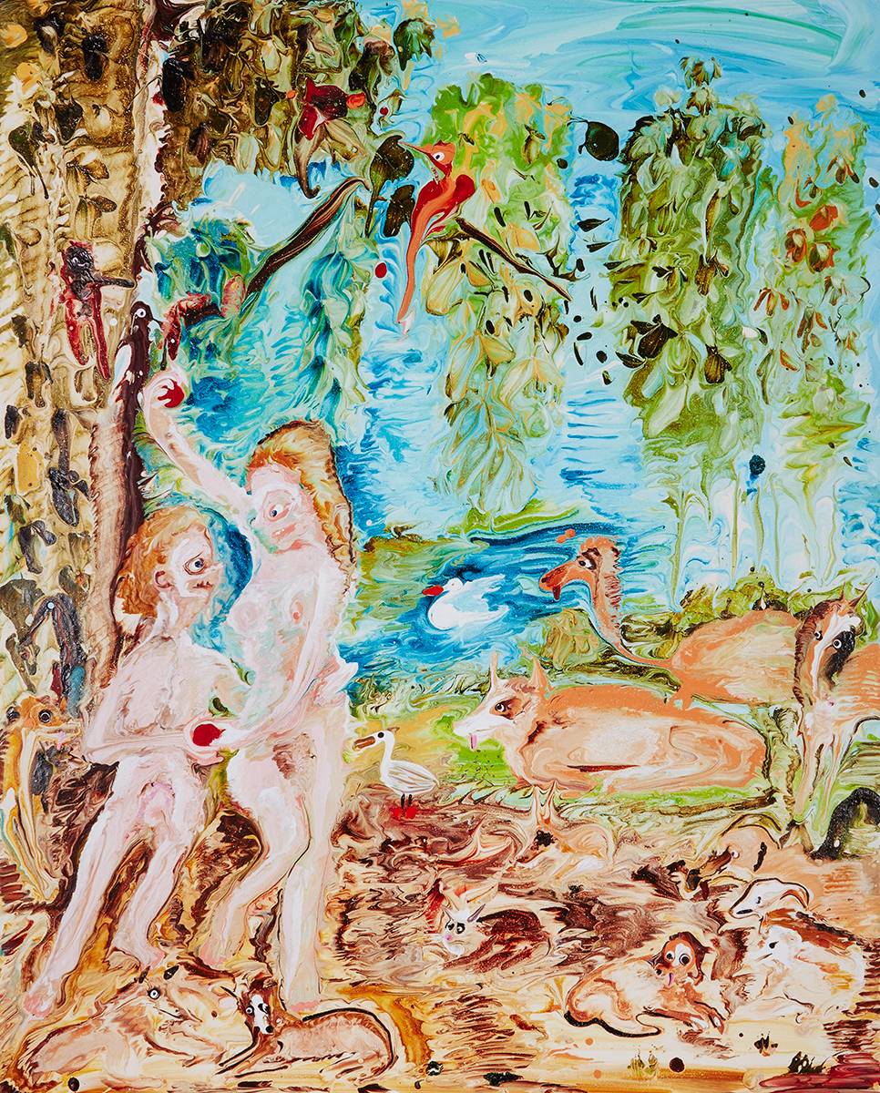 ADAM AND EVE, AFTER JOACHIM WTEWAEL, 2019 by Genieve Figgis sold for 1,900 at Whyte's Auctions