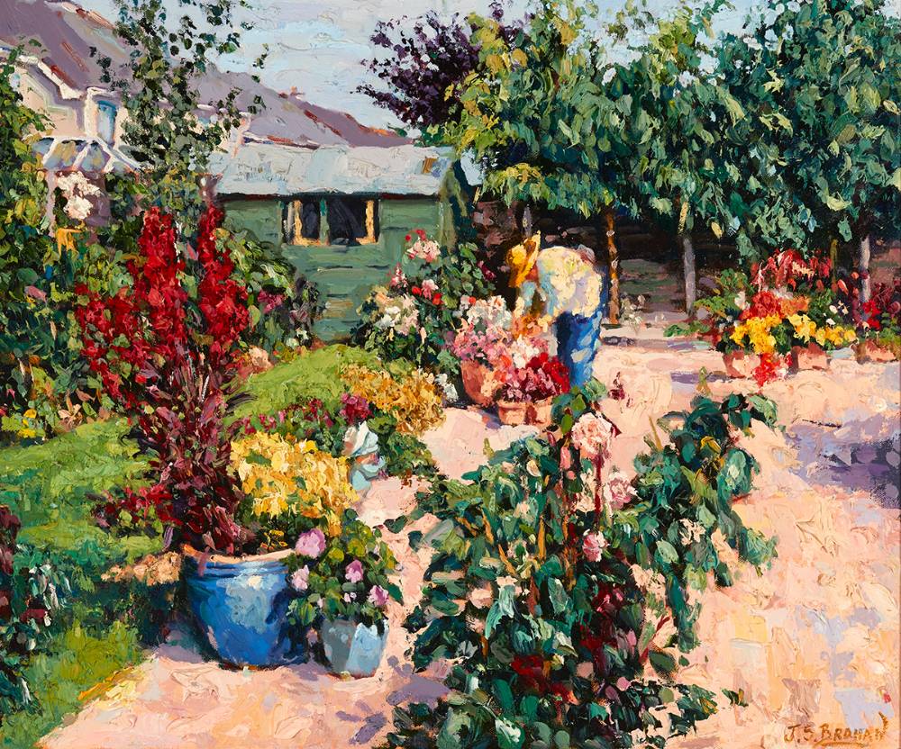 IN THE ARTIST'S GARDEN by James S. Brohan sold for 3,600 at Whyte's Auctions