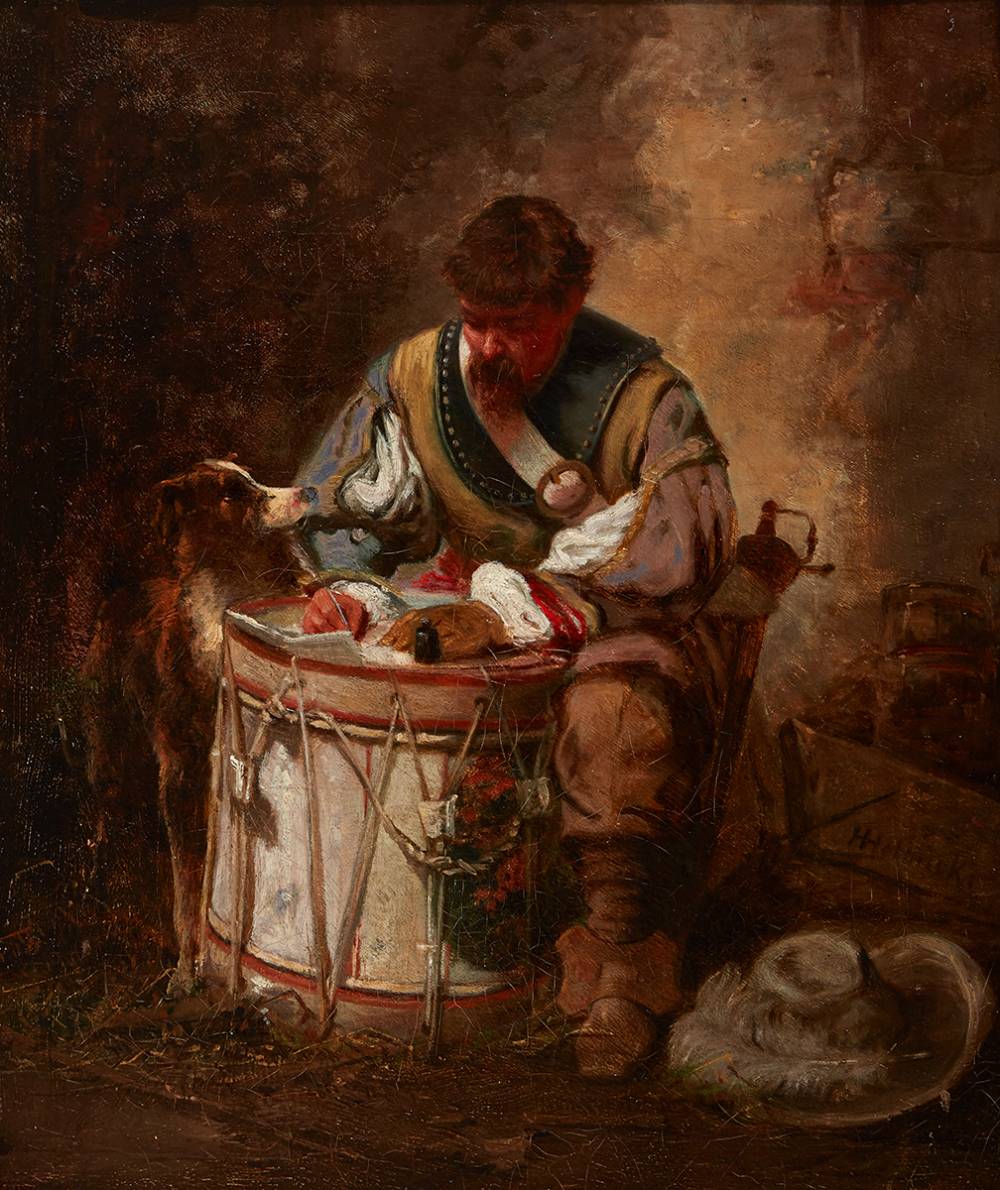DRUMMER AND DOG by Howard Helmick sold for 2,300 at Whyte's Auctions