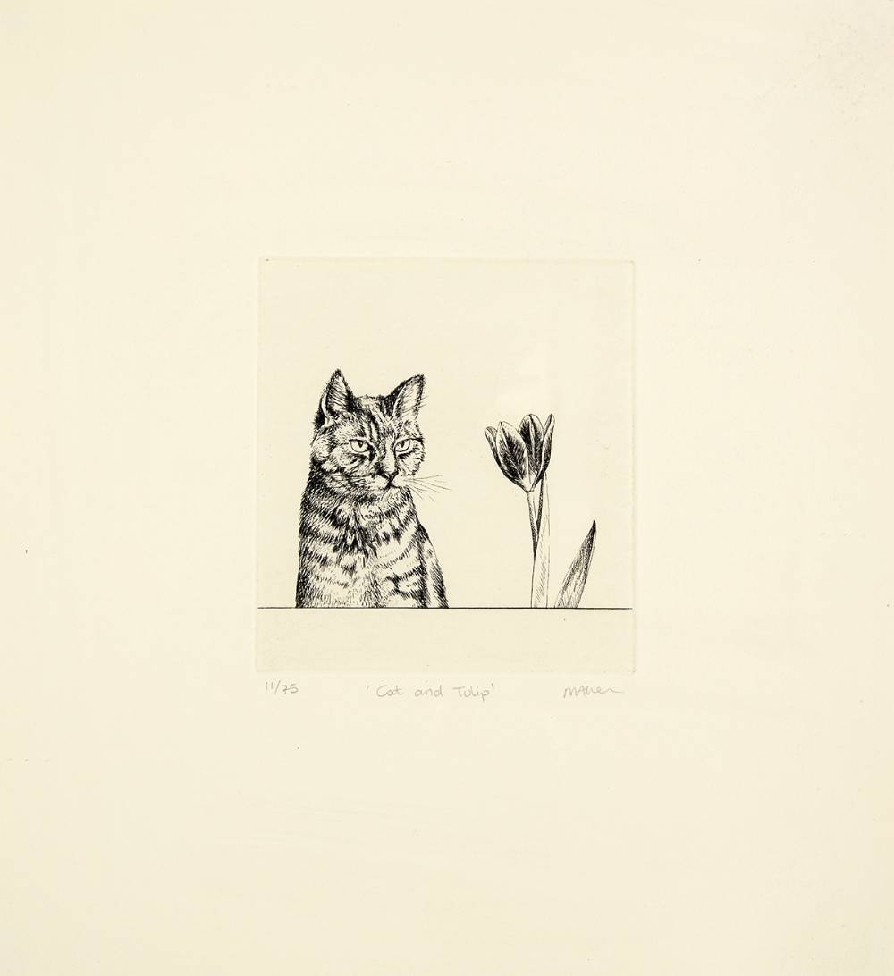 CAT AND TULIP by Neisha Allen sold for 190 at Whyte's Auctions