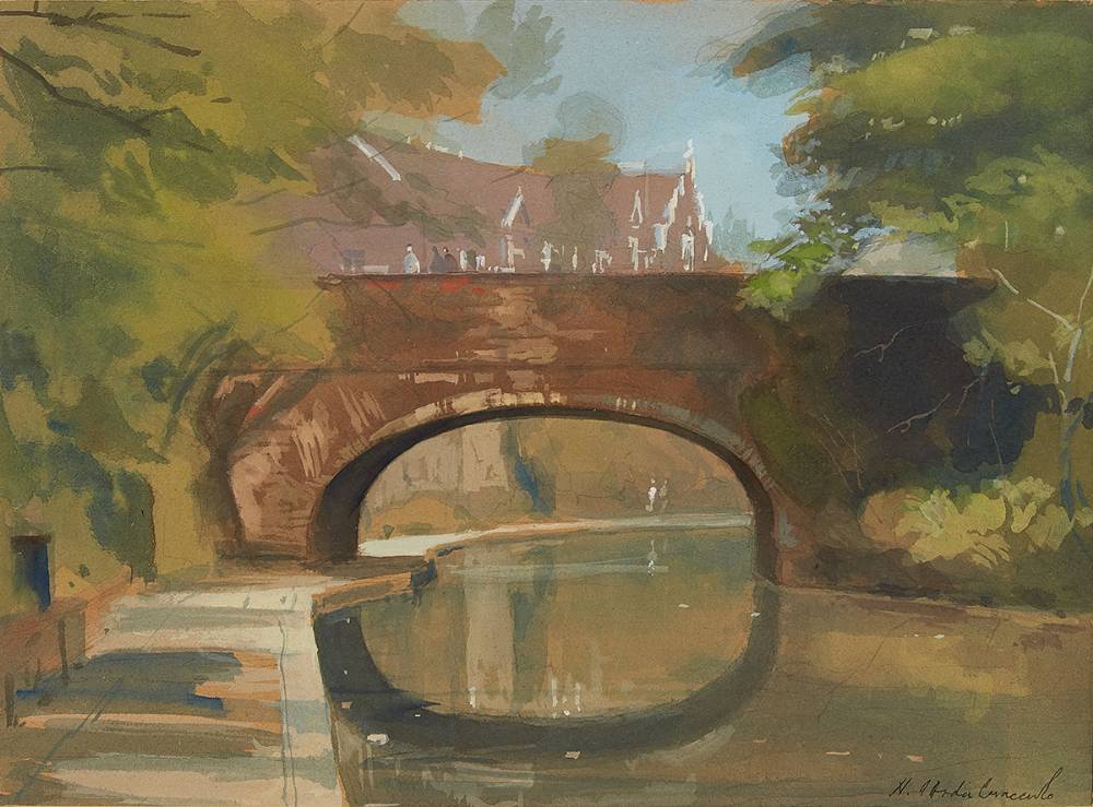 CANAL AT REGENT'S PARK, LONDON by Niccolo dArdia Caracciolo sold for 620 at Whyte's Auctions
