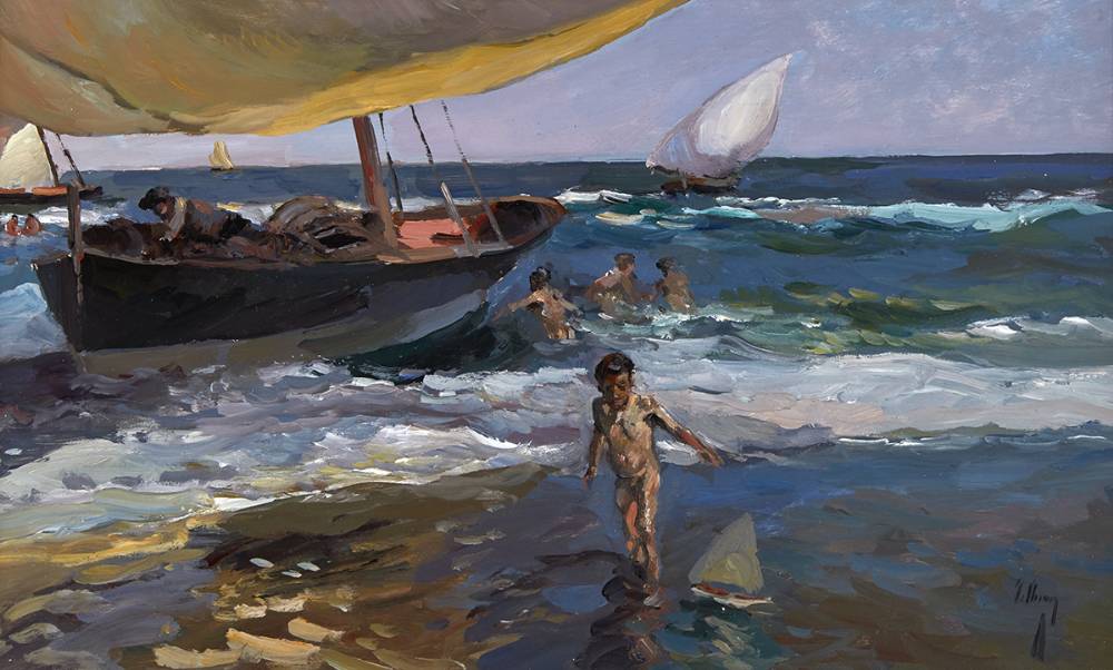 PLAYA [CHILD PLAYING] by Jose Luis Checa Galindo sold for 360 at Whyte's Auctions
