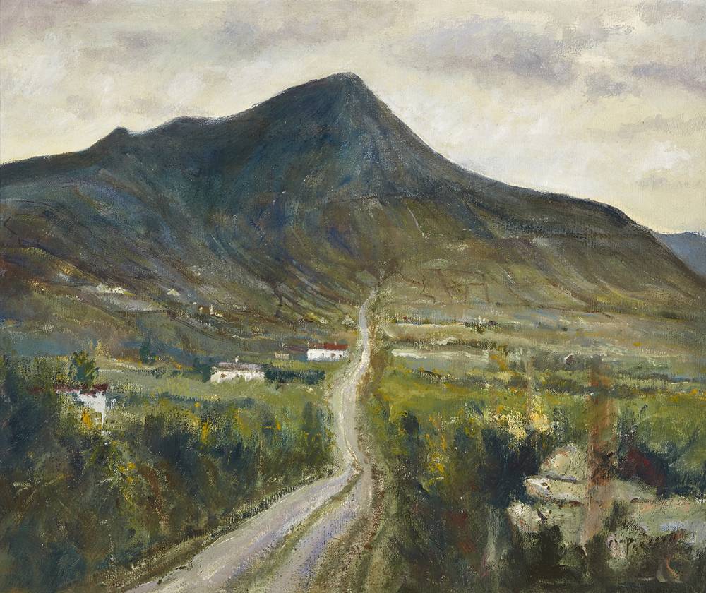BETWEEN KILLORGLIN AND CAHERSIVEEN, COUNTY KERRY by Peter Pearson sold for 580 at Whyte's Auctions