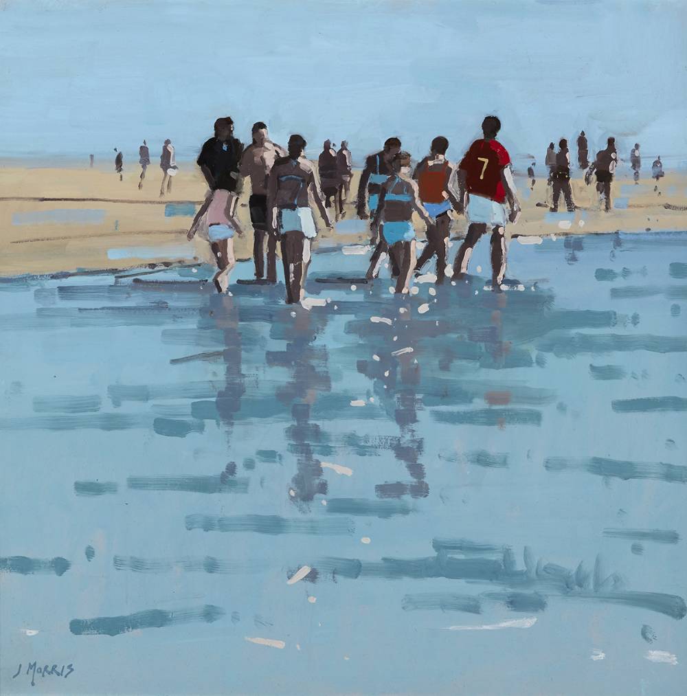 FRIENDS OUT FOR A WALK, BALLYBUNION BEACH, COUNTY KERRY, 2007 by John Morris sold for 680 at Whyte's Auctions
