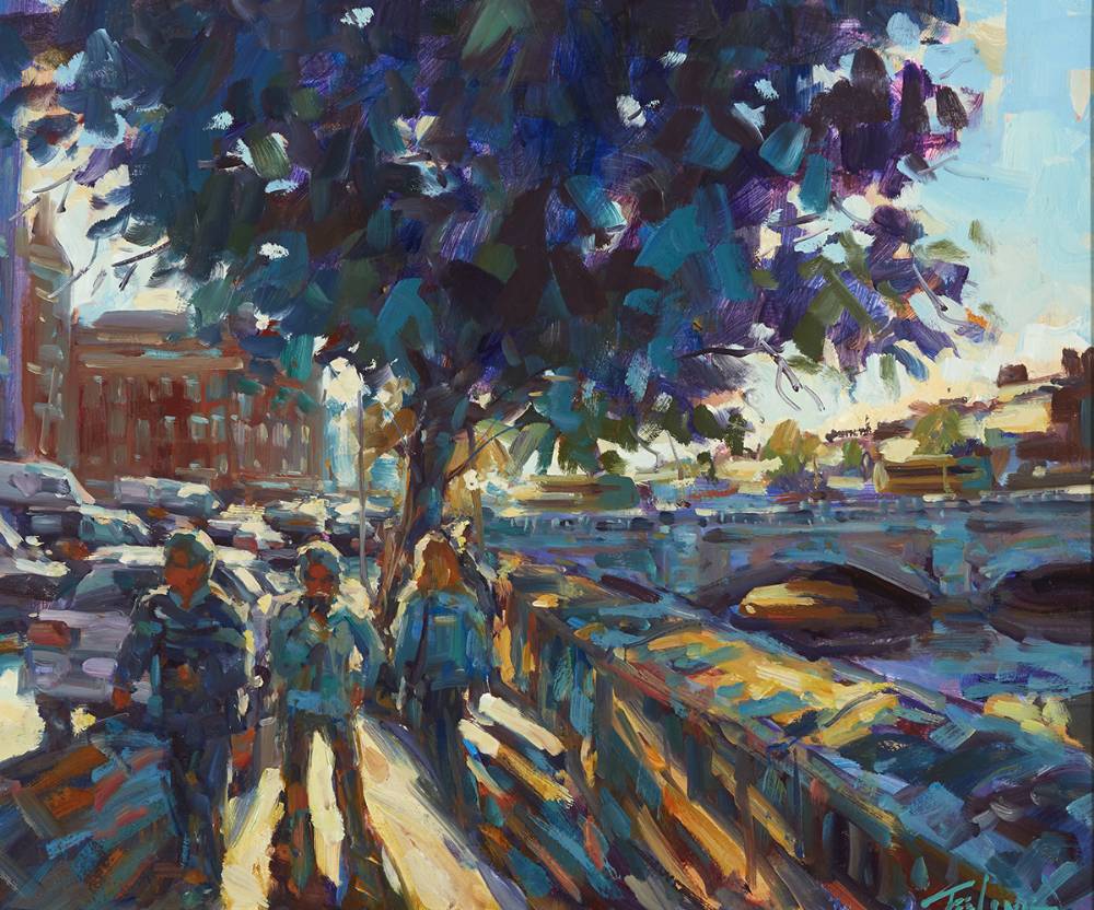 BY THE RIVER LIFFEY, DUBLIN by Norman Teeling sold for 1,200 at Whyte's Auctions