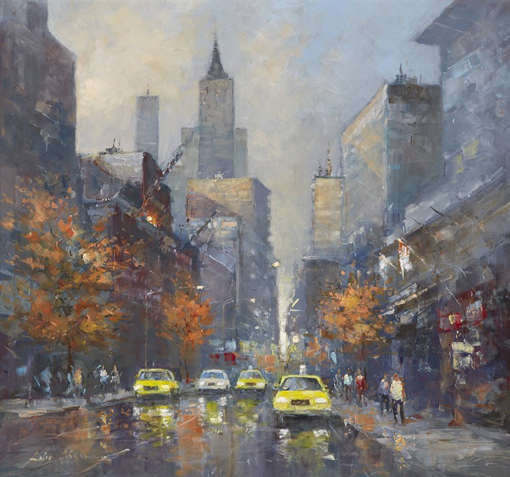 AUTUMN LIGHT, NEW YORK by Colin Gibson sold for 900 at Whyte's Auctions