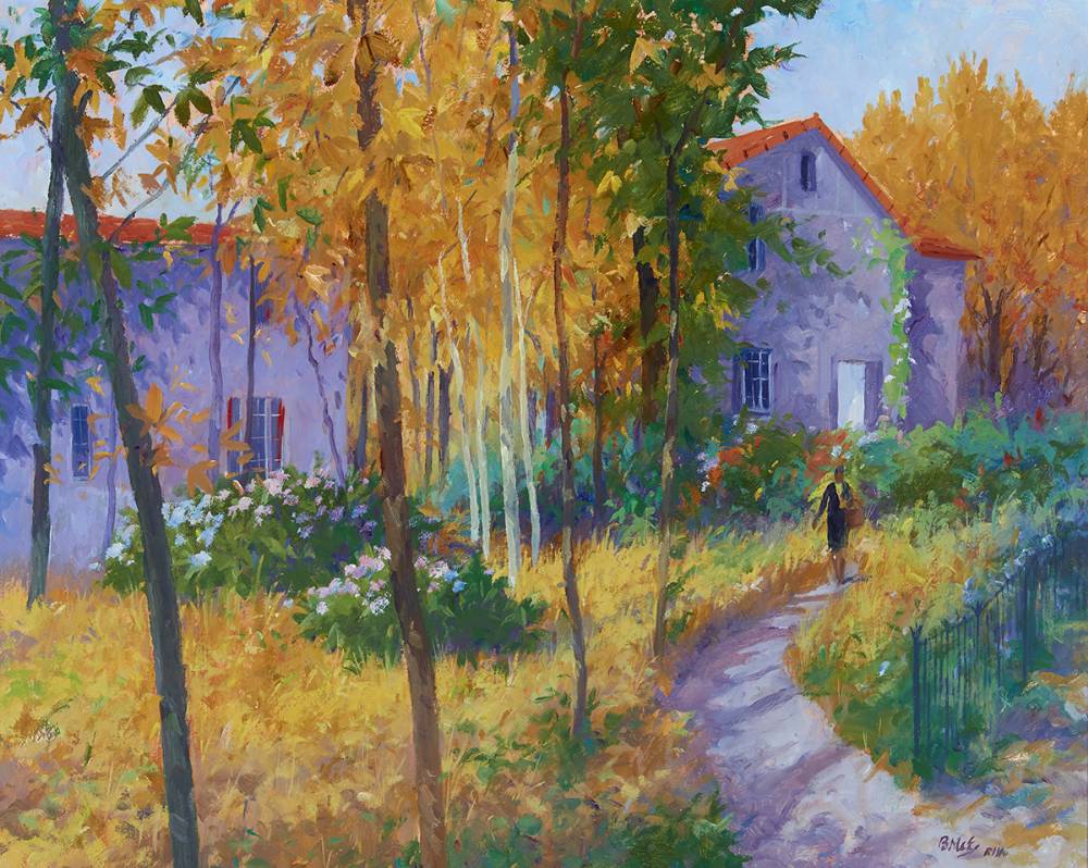 A SUBURBAN AUTUMN by Brett McEntagart sold for 950 at Whyte's Auctions