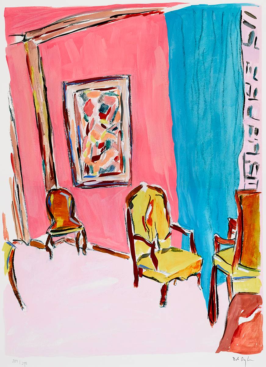 THREE CHAIRS [THE DRAWN BLANK SERIES], 2011 by Bob Dylan sold for 1,800 at Whyte's Auctions