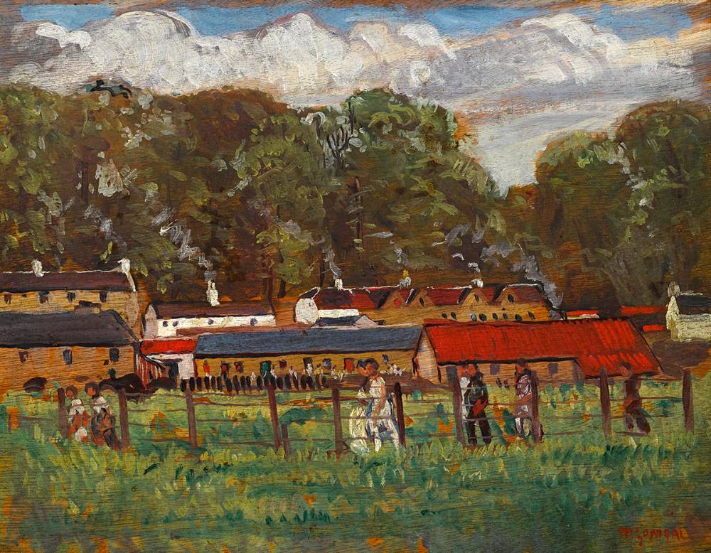 BALLYKINLAR INTERNMENT CAMP, COUNTY DOWN, 1921 by Maurice MacGonigal PRHA HRA HRSA (1900-1979) at Whyte's Auctions