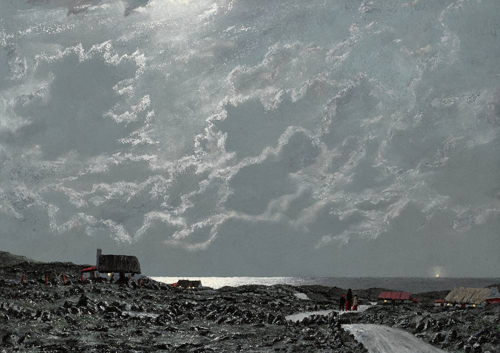 COASTAL TRACK, NIGHT, REMOTE CONNEMARA by Ciaran Clear sold for 7,500 at Whyte's Auctions
