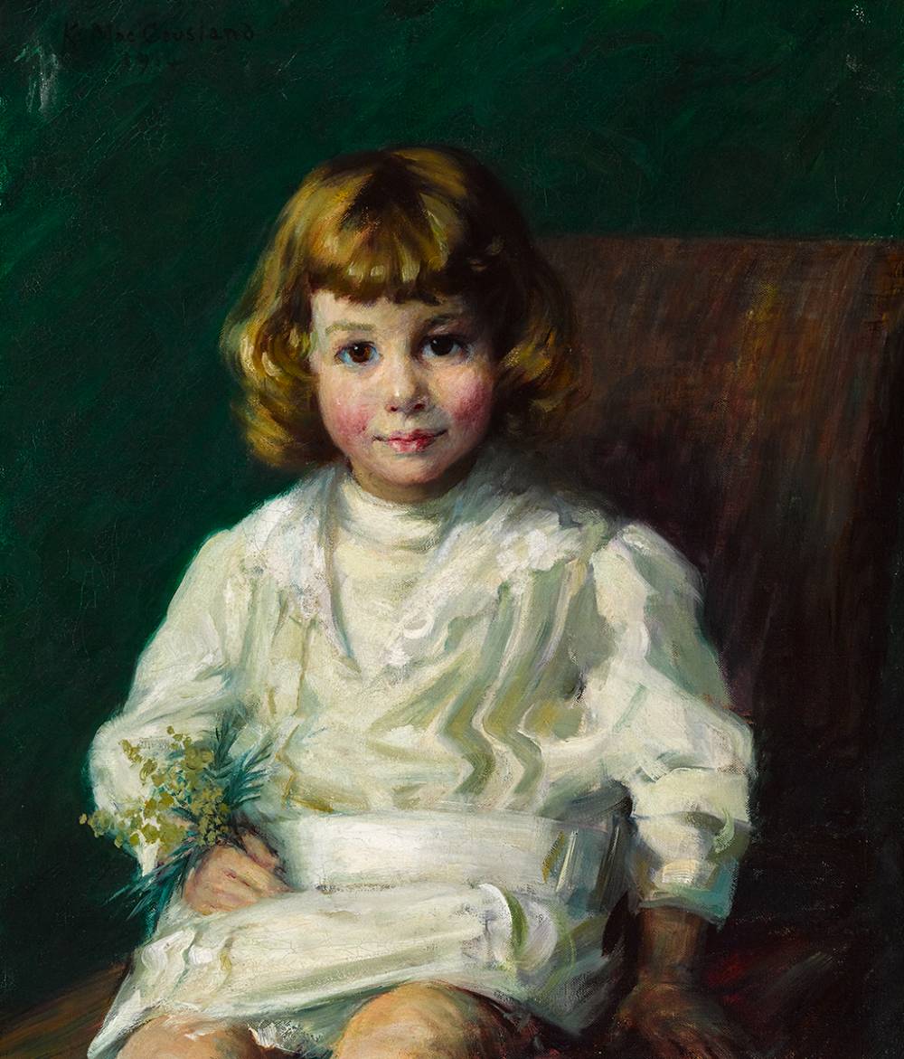 PORTRAIT OF A YOUNG GIRL, 1914 by Charlotte Katherine MacCausland sold for 2,200 at Whyte's Auctions