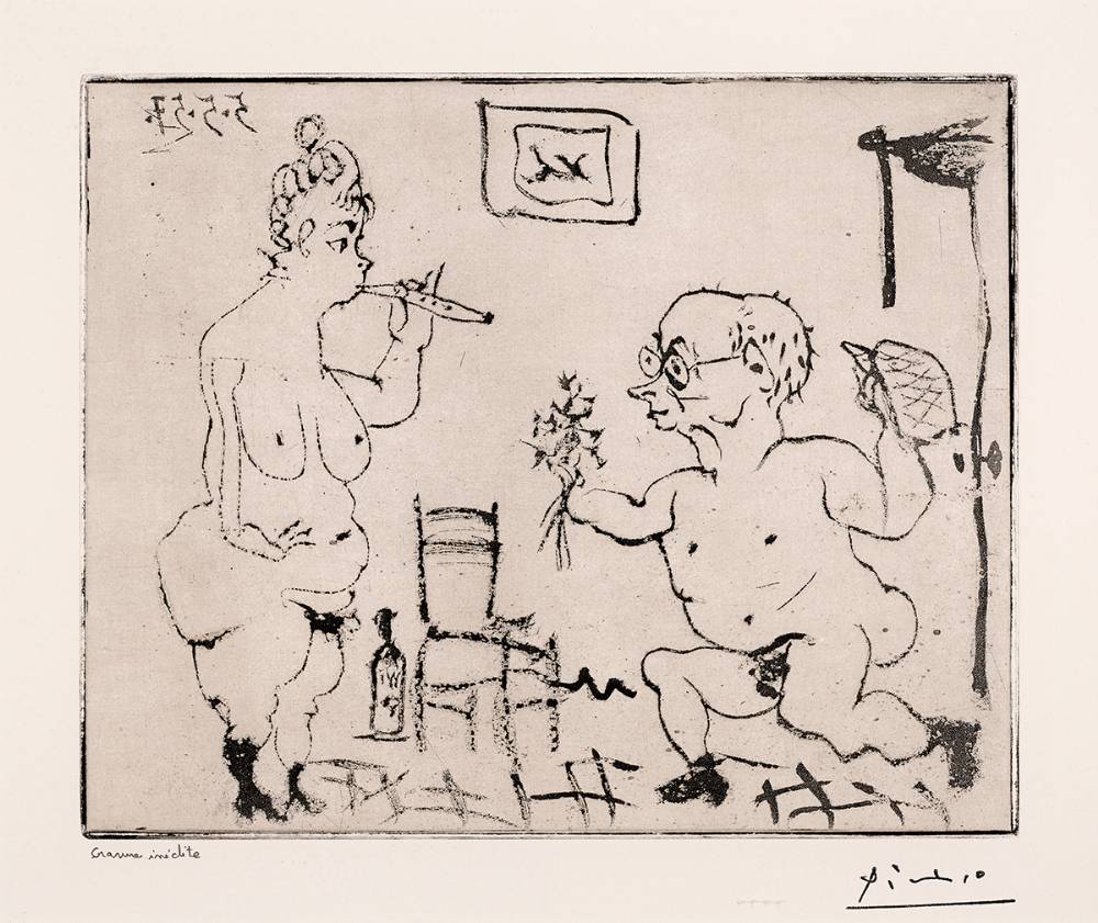 HISTOIRE DE SABARTS ET DE SA VOISINE: 'VOICI QUELQUES FLEURS...', 1957 by Pablo Picasso (1881-1973) at Whyte's Auctions