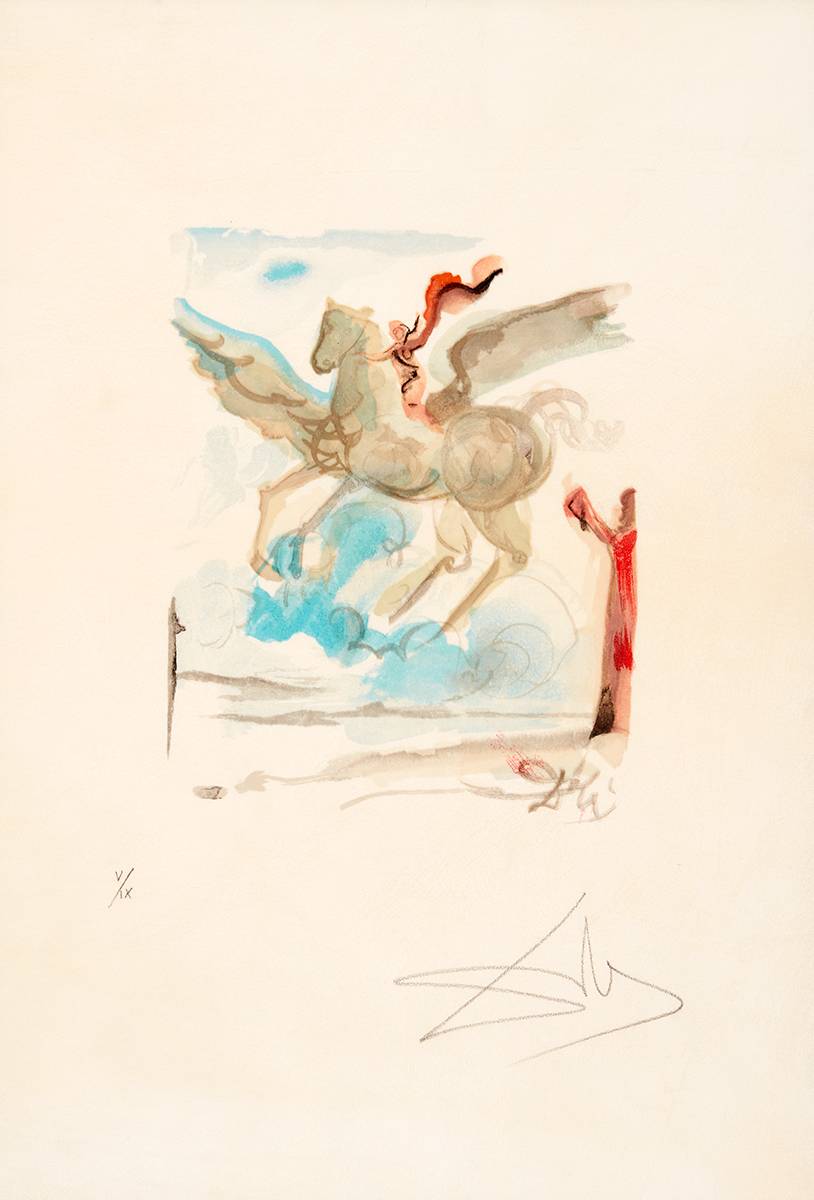 L'ART D'AIMER, UN GNREUX COURSIER, 1979 by Salvador Dal sold for 2,300 at Whyte's Auctions