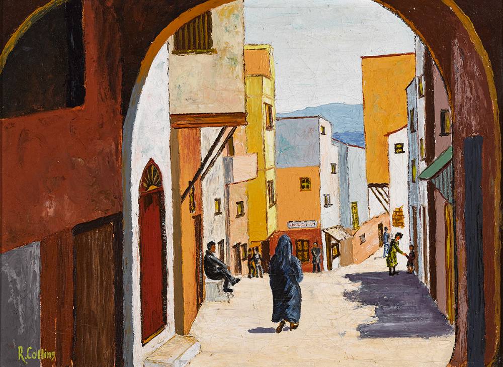 THE MEDINA, TANGIERS, 1968 by R. Collins sold for 140 at Whyte's Auctions