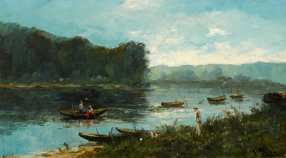 RIVER SCENES (A PAIR) by Alfred Rouby sold for 1,050 at Whyte's Auctions