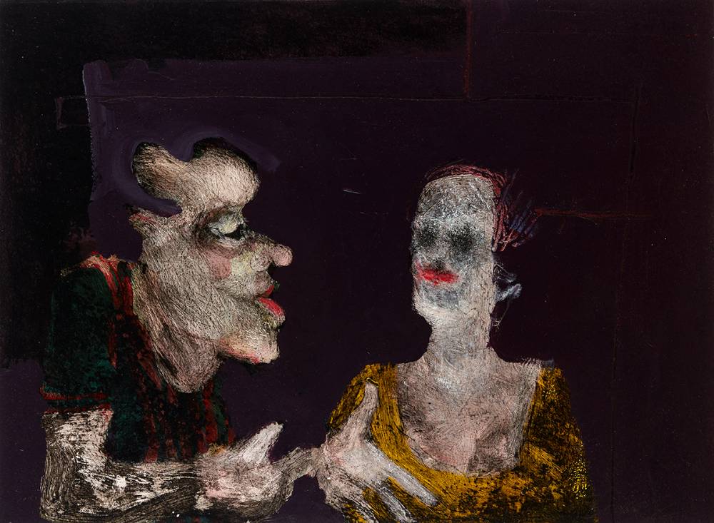THE ODD COUPLE, 1987 by Pat Connor sold for 440 at Whyte's Auctions