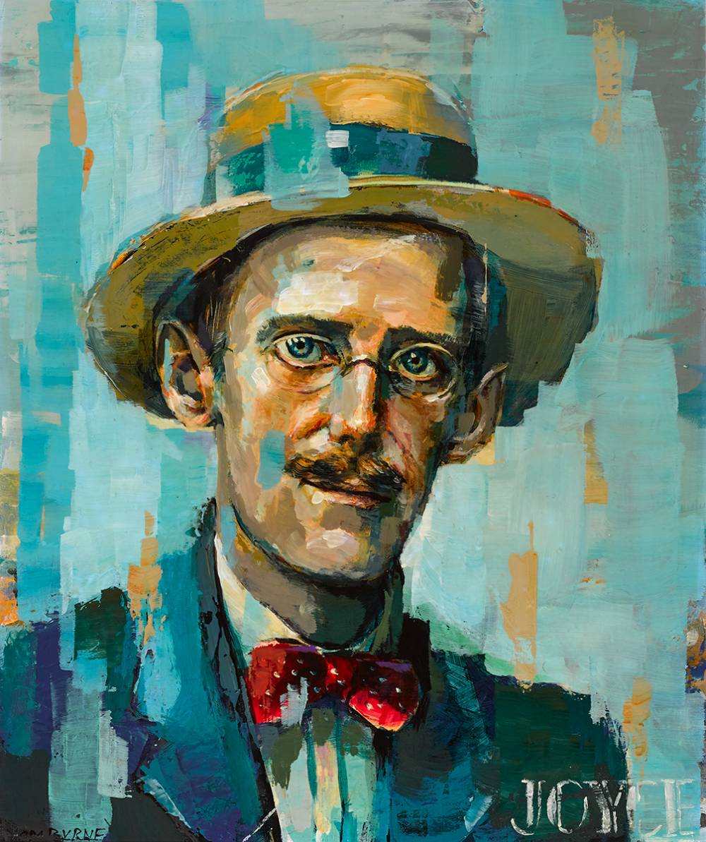 STUDY TOWARDS A PORTRAIT OF JAMES JOYCE, 2021 by Tom Byrne sold for 440 at Whyte's Auctions