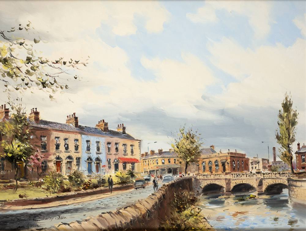 THE DODDER RIVER, BALLSBRIDGE, DUBLIN by Colin Gibson sold for 380 at Whyte's Auctions