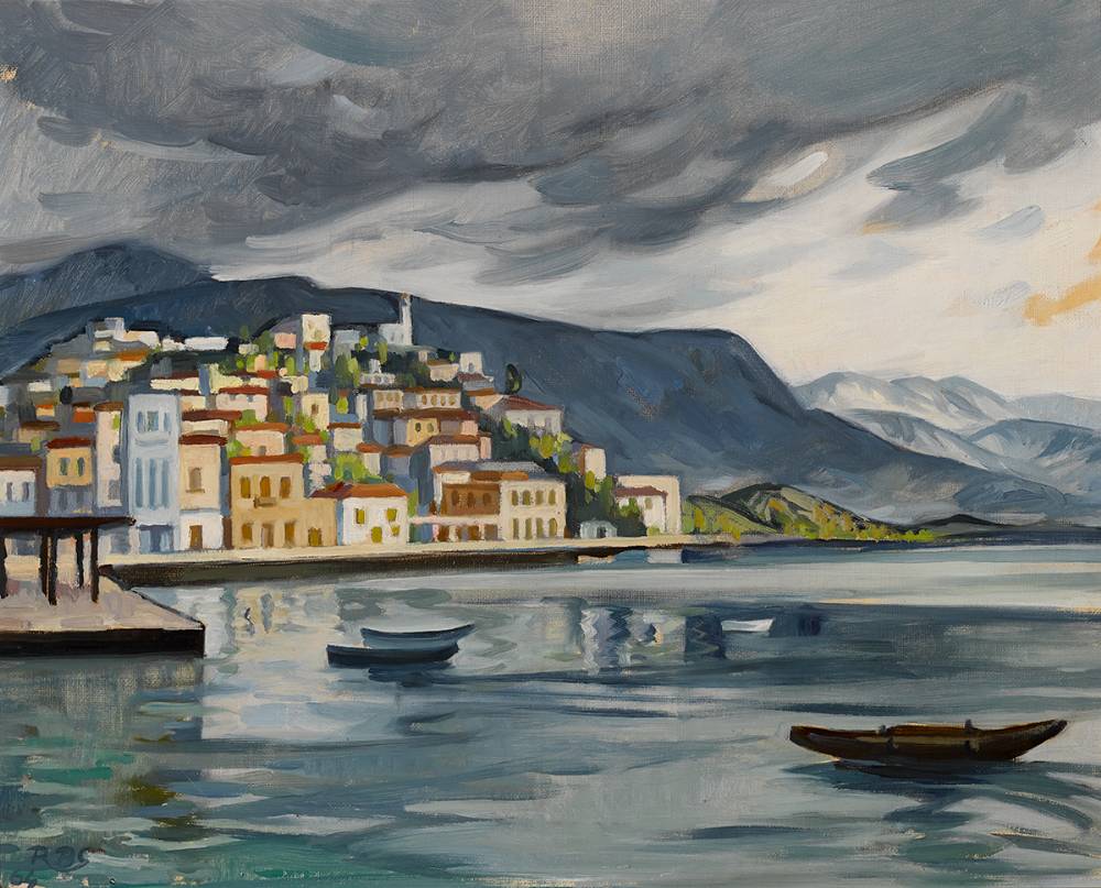 STORM OVER POROS, 1964 by Rosaleen Brigid Ganly sold for 1,600 at Whyte's Auctions