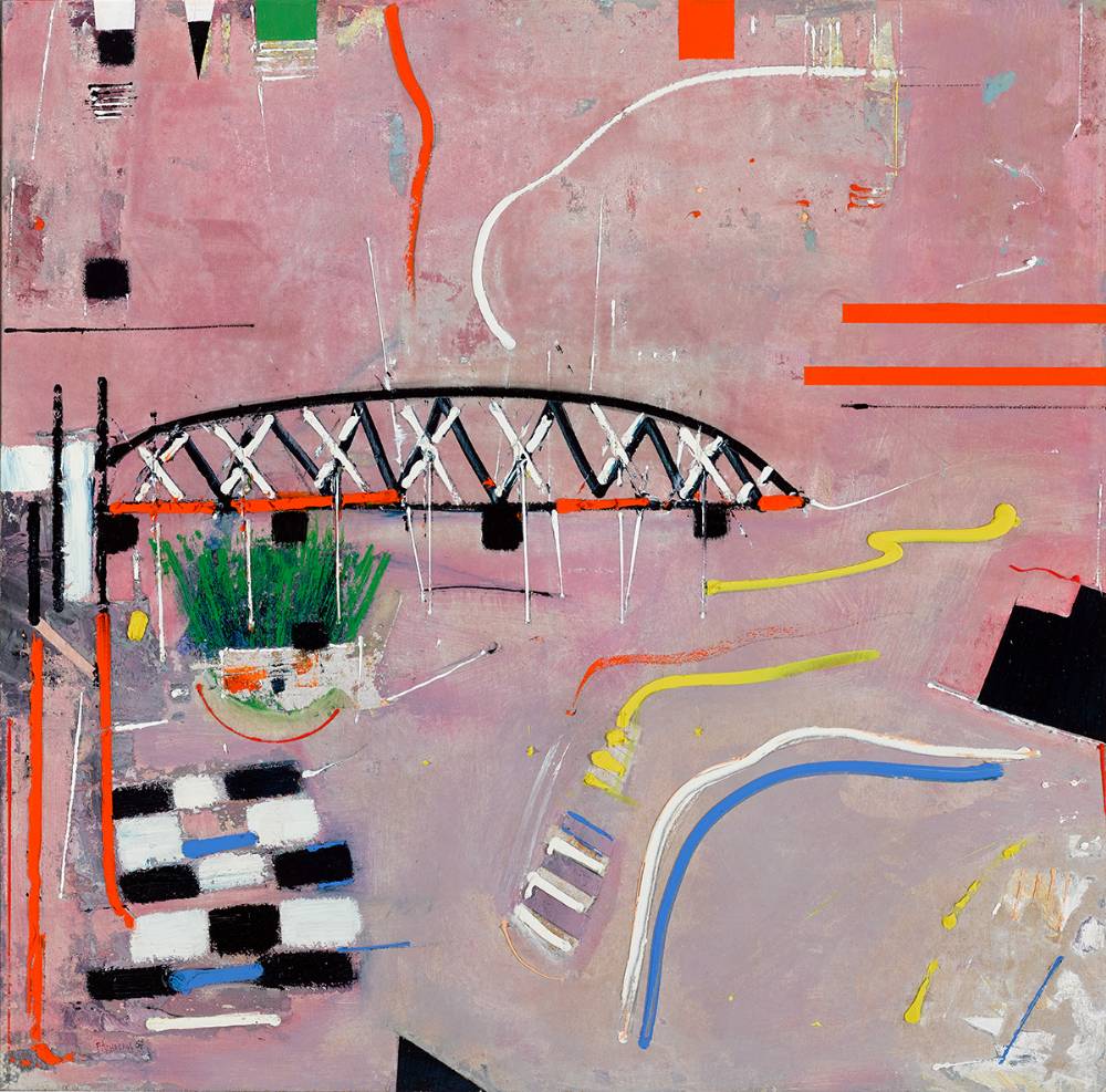 ESTUARY WITH BRIDGE, 2007 by Mike Fitzharris sold for 2,400 at Whyte's Auctions