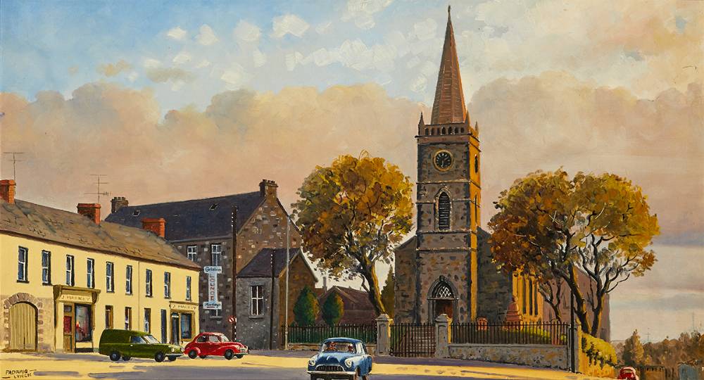 MAIN STREET, CARRICKMACROSS, COUNTY MONAGHAN by Padraig Lynch sold for 1,400 at Whyte's Auctions