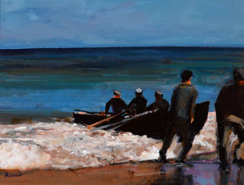 CURRACHS, ARAN ISLANDS by Michael Hanrahan sold for 400 at Whyte's Auctions