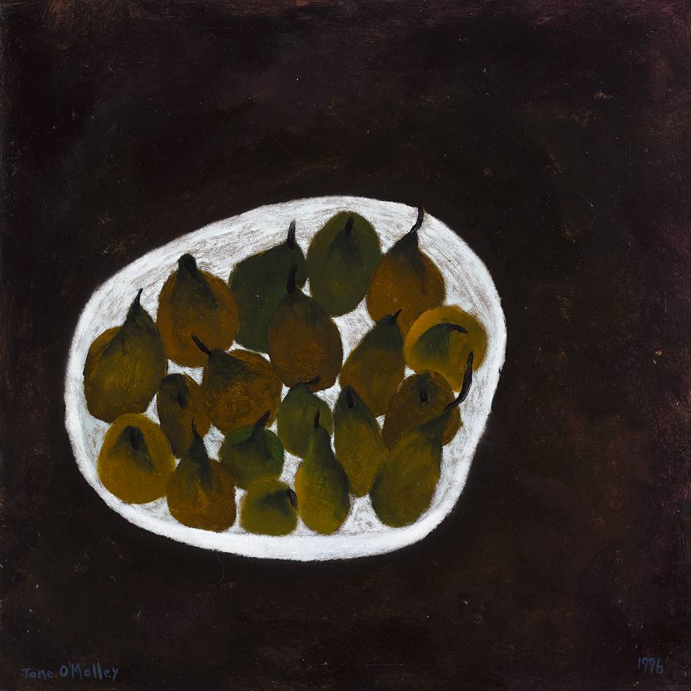 NINETEEN PEARS IN A BOWL, 1996 by Jane O'Malley sold for 800 at Whyte's Auctions