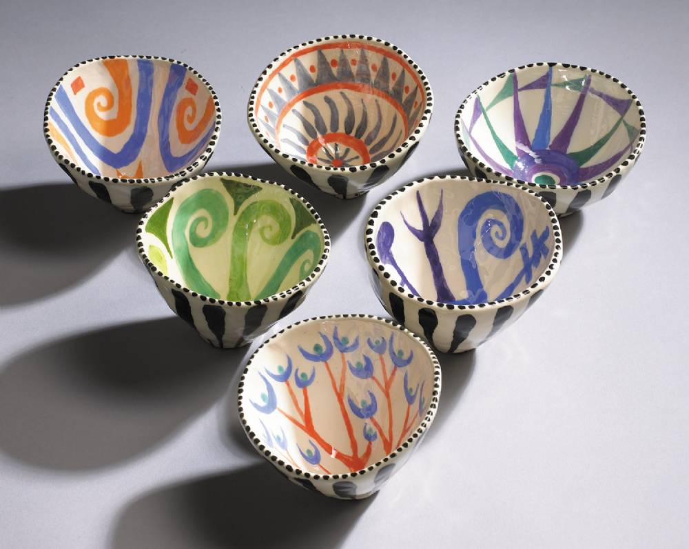 SET OF SIX BOWLS, 2008 by John ffrench sold for 2,200 at Whyte's Auctions