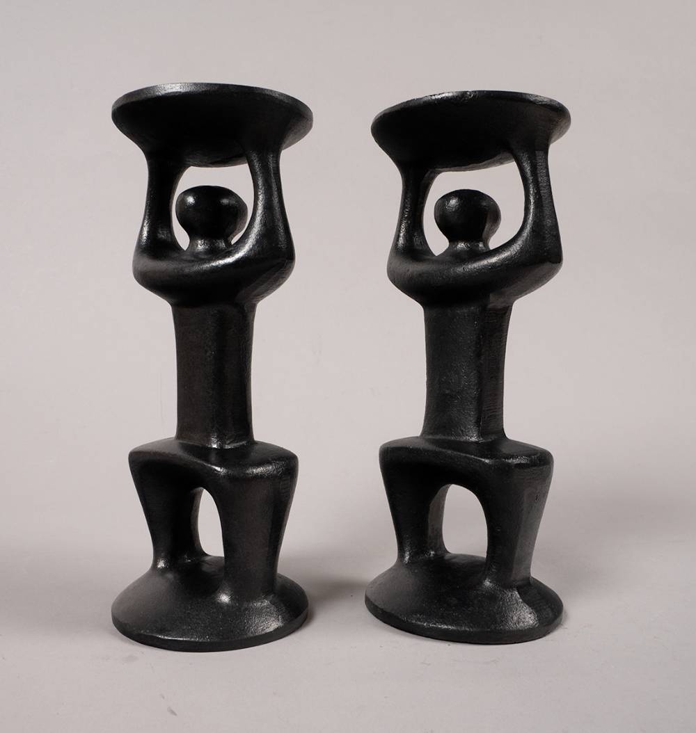 CANDLEHOLDER IN THE FORM OF A FIGURE (A PAIR) by Oisn Kelly sold for 1,600 at Whyte's Auctions