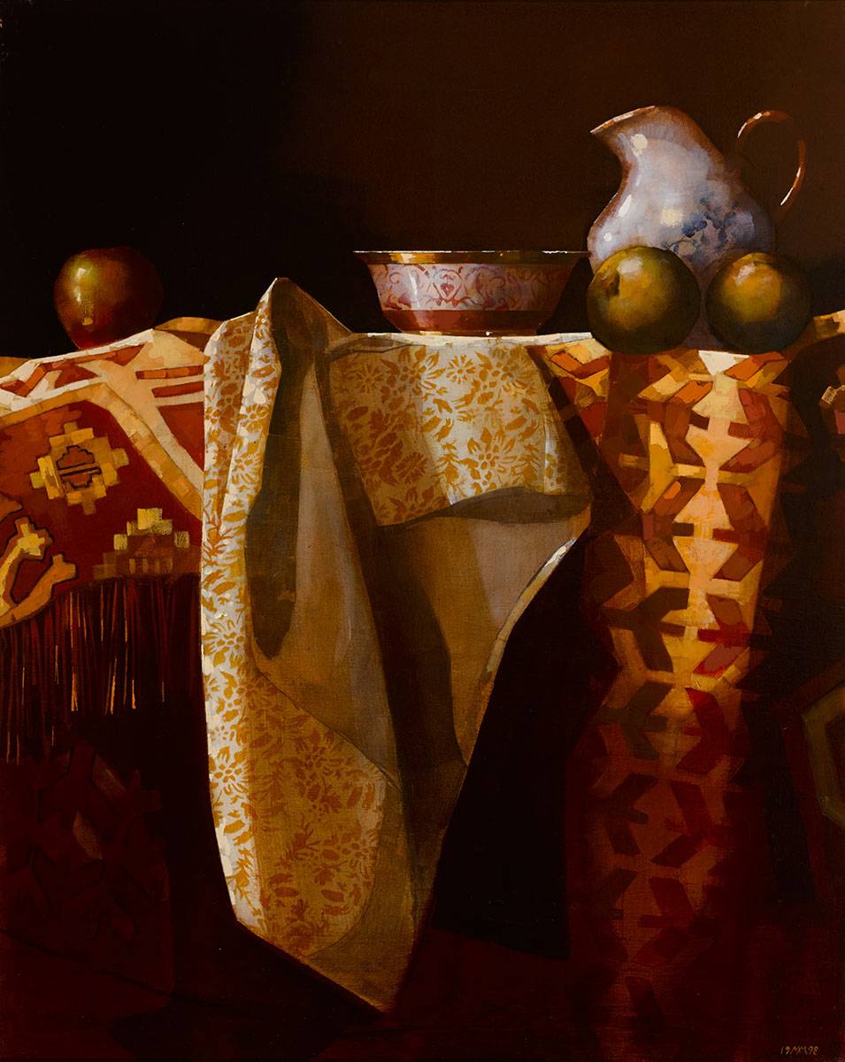 STILL LIFE WITH BROCADE, 1998 by Martin Mooney (b.1960) at Whyte's Auctions